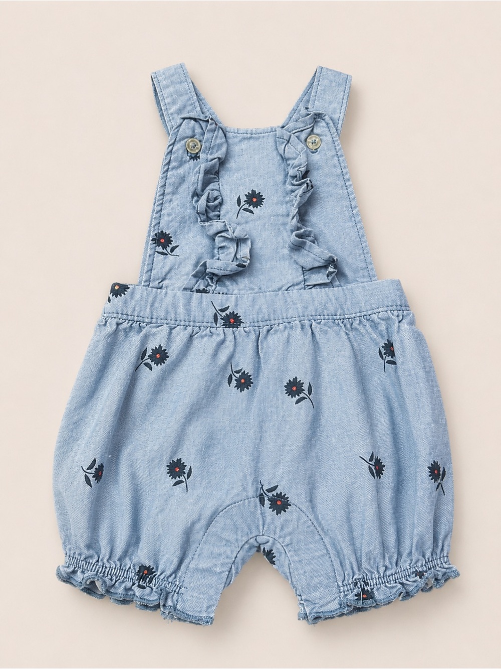Carter’s - Overall Romper W/ Floral Print (Cotton) - NB